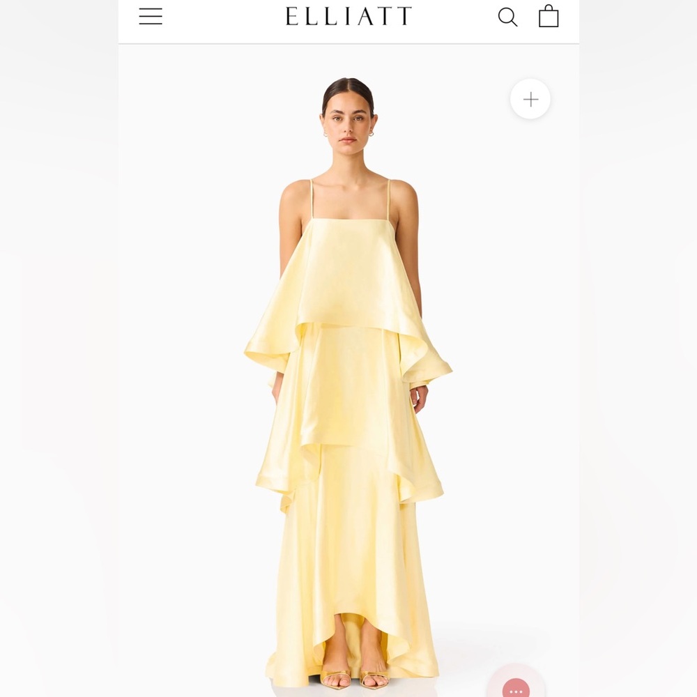 Elliatt Tilly Tiered Maxi Dress in Butter Yellow